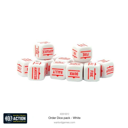 Orders Dice Pack White