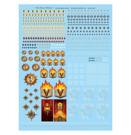 Warhammer The Horus Heresy: Legiones Astartes Word Bearers Legion Transfer Sheet