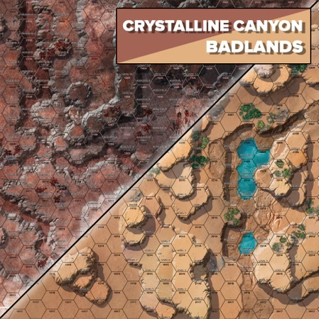 Battletech Battlemat - Crystalin Valley / Badlands