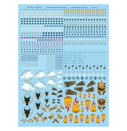 Warhammer The Horus Heresy: Legiones Astartes Salamanders Legion Transfer Sheet