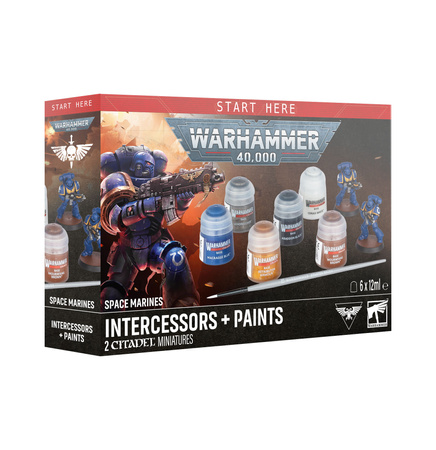 Warhammer 40.000 Space Marines: Intercessors plus Paints